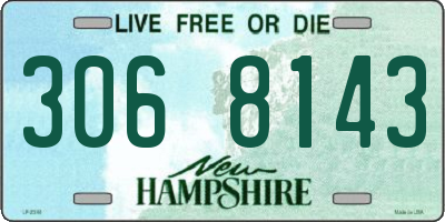 NH license plate 3068143
