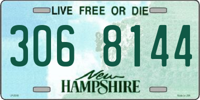 NH license plate 3068144