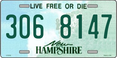 NH license plate 3068147