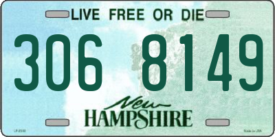 NH license plate 3068149