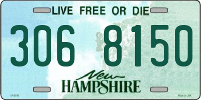 NH license plate 3068150