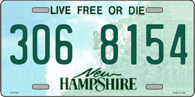 NH license plate 3068154
