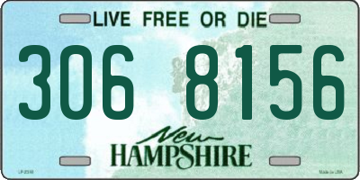 NH license plate 3068156