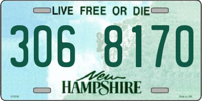 NH license plate 3068170