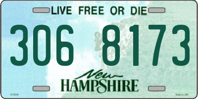 NH license plate 3068173