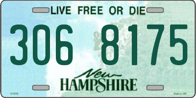 NH license plate 3068175
