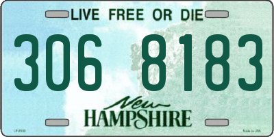 NH license plate 3068183