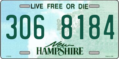 NH license plate 3068184