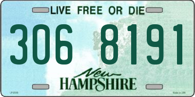 NH license plate 3068191