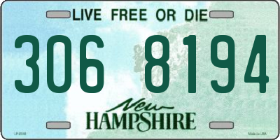 NH license plate 3068194