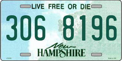 NH license plate 3068196