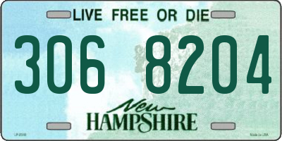 NH license plate 3068204