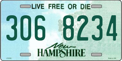 NH license plate 3068234