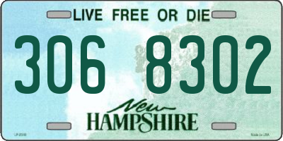 NH license plate 3068302
