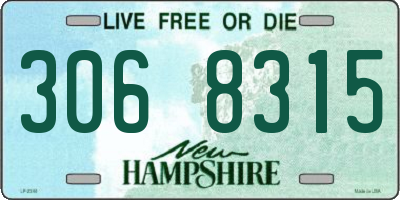 NH license plate 3068315