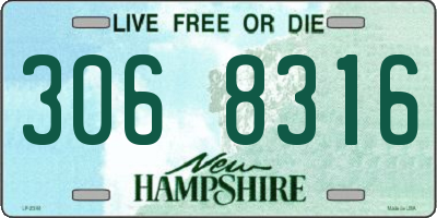 NH license plate 3068316