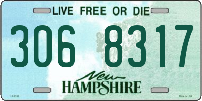 NH license plate 3068317