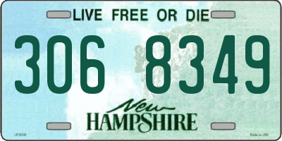 NH license plate 3068349