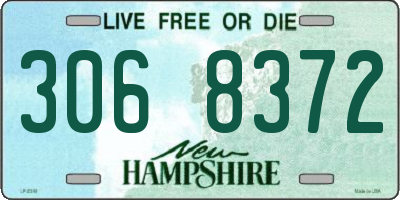 NH license plate 3068372