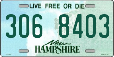 NH license plate 3068403