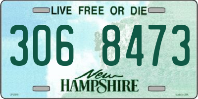 NH license plate 3068473