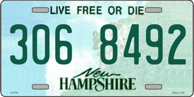 NH license plate 3068492
