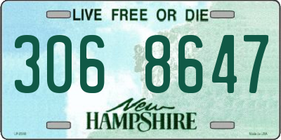 NH license plate 3068647