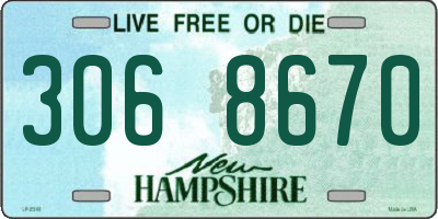 NH license plate 3068670