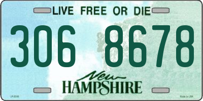 NH license plate 3068678