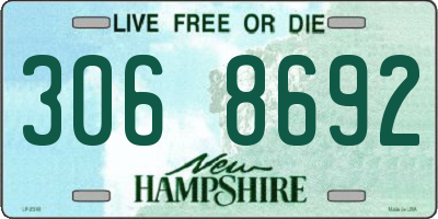 NH license plate 3068692