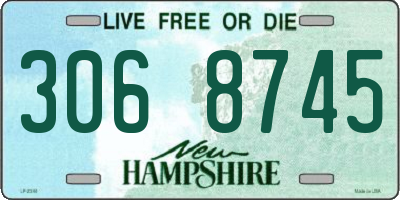 NH license plate 3068745