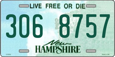 NH license plate 3068757