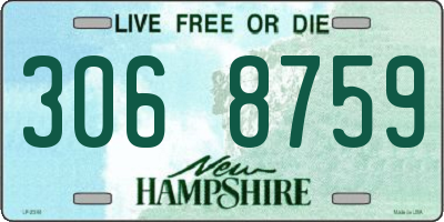 NH license plate 3068759