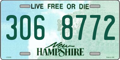 NH license plate 3068772