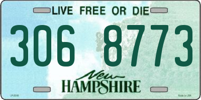 NH license plate 3068773