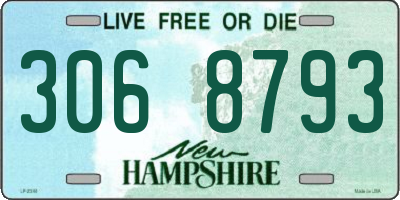 NH license plate 3068793