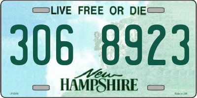 NH license plate 3068923