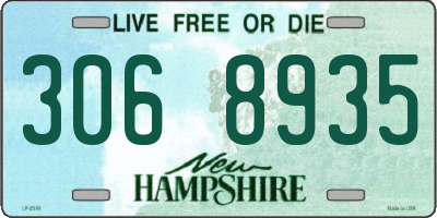 NH license plate 3068935