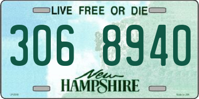 NH license plate 3068940