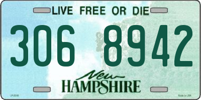 NH license plate 3068942