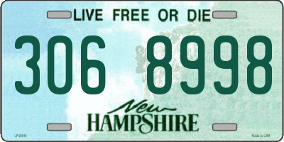 NH license plate 3068998