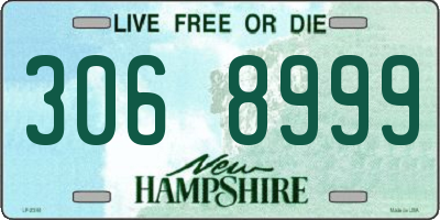 NH license plate 3068999