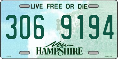 NH license plate 3069194