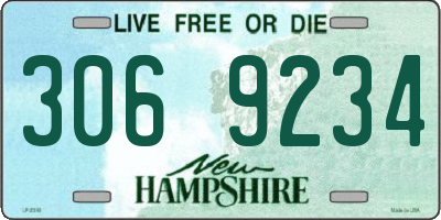 NH license plate 3069234