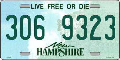NH license plate 3069323