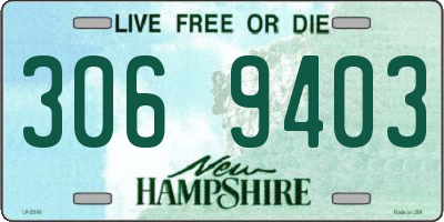 NH license plate 3069403
