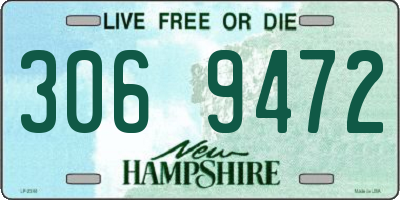 NH license plate 3069472