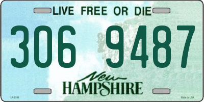 NH license plate 3069487
