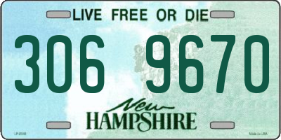NH license plate 3069670