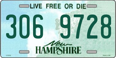 NH license plate 3069728